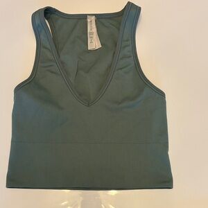 Athleta Minimaliat Gray V-Neck Crop Top